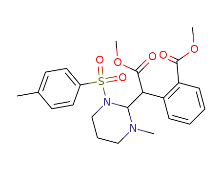 2-{Methoxycarbonyl-[1-methyl-3-(toluene-4-sulfonyl)-hexahydro-pyrimidin-2-yl]-methyl}-benzoic acid methyl ester