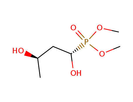 Molecular Structure of 101543-08-2 ((1S*,3R*)-Dimethyl (1,3-dihydroxybutyl) phosphonate)