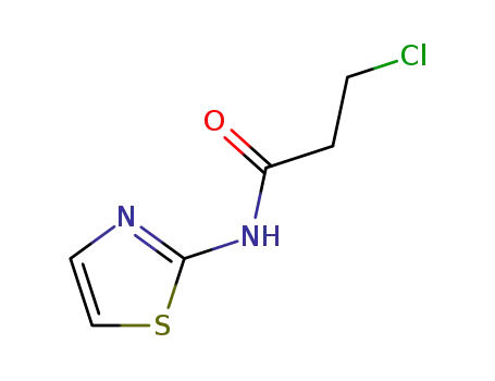 Molecular Structure of 26774-38-9 (3-chloro-N-1,3-thiazol-2-ylpropanamide)