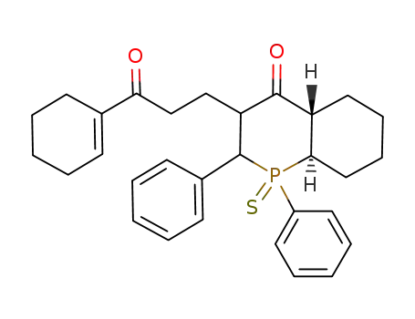 2,3-Diphenyl-4-(3-cyclohexen-1-yl-3-oxopropyl)-2-thioxo-2-phosphabicyclo<4.4.0>decan-5-one