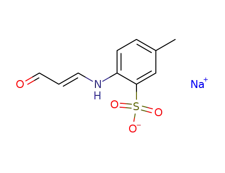 Molecular Structure of 76889-71-9 (sodium 2-(3-oxo-1-propenylamino)-5-methylbenzenesulfonate)