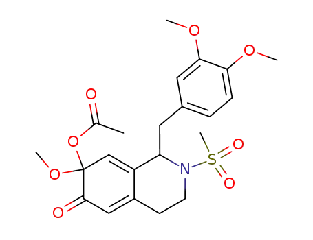 N-methanesulfonyl-1-(3,4-dimethoxy)benzyl-7-acetoxy-1,2,3,4,6,7-hexahydro-7-methoxy-6-oxoisoquinoline