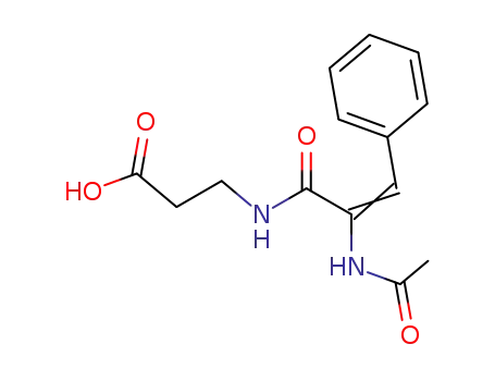 Molecular Structure of 172798-48-0 (N-[(2Z)-2-(acetylamino)-3-phenylprop-2-enoyl]-beta-alanine)