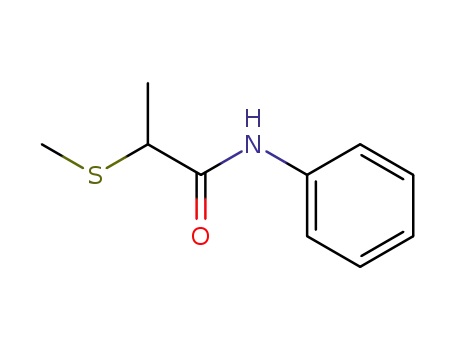 Molecular Structure of 54394-77-3 (Propanamide, 2-(methylthio)-N-phenyl-)