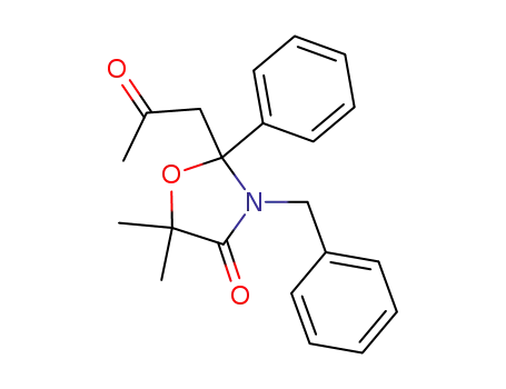 4-Oxazolidinone,
5,5-dimethyl-2-(2-oxopropyl)-2-phenyl-3-(phenylmethyl)-