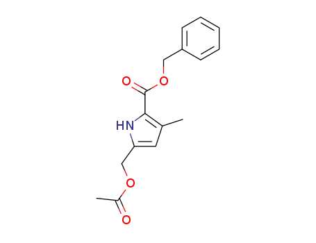 Molecular Structure of 124307-91-1 (1H-Pyrrole-2-carboxylic acid, 5-[(acetyloxy)methyl]-3-methyl-,
phenylmethyl ester)
