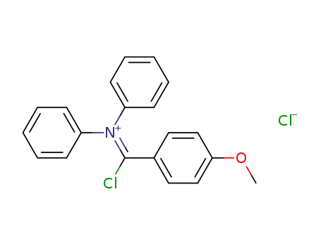 Molecular Structure of 85121-13-7 (N,N-diphenyl-p-methoxyphenylchloromethyleniminium chloride)