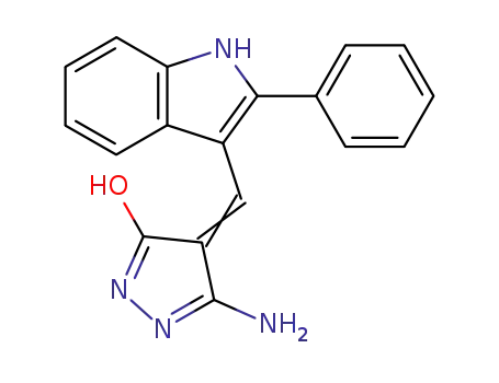 5-Amino-4-[1-(2-phenyl-1H-indol-3-yl)-meth-(Z)-ylidene]-4H-pyrazol-3-ol