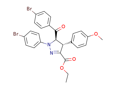 1H-Pyrazole-3-carboxylic acid, 5-(4-bromobenzoyl)-1-(4-bromophenyl)-4,5-dihydro-4-(4-methoxyphenyl )-, ethyl ester, trans-