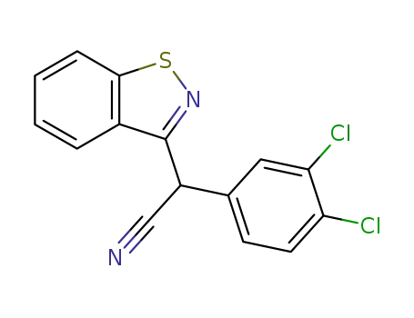 Molecular Structure of 87792-17-4 (2-(3,4-diclorofenil)-2-(1,2-benzisotiazol-3-il)acetonitrile)