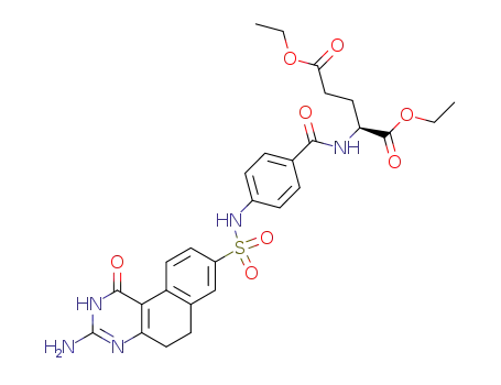 L-Glutamic acid,
N-[4-[[(3-amino-1,2,5,6-tetrahydro-1-oxobenzo[f]quinazolin-8-yl)sulfonyl]
amino]benzoyl]-, diethyl ester