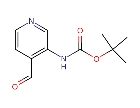Molecular Structure of 116026-95-0 (TERT-BUTYL 4-FORMYLPYRIDIN-3-YLCARBAMATE)