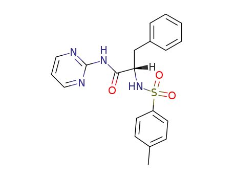 Molecular Structure of 90303-21-2 ((S)-3-Phenyl-N-pyrimidin-2-yl-2-(toluene-4-sulfonylamino)-propionamide)