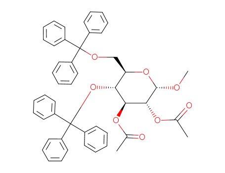 Acetic acid (2S,3R,4S,5R,6R)-3-acetoxy-2-methoxy-5-trityloxy-6-trityloxymethyl-tetrahydro-pyran-4-yl ester