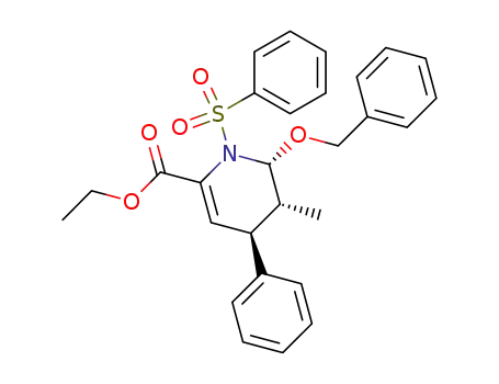 (4S,5R,6R)-1-Benzenesulfonyl-6-benzyloxy-5-methyl-4-phenyl-1,4,5,6-tetrahydro-pyridine-2-carboxylic acid ethyl ester