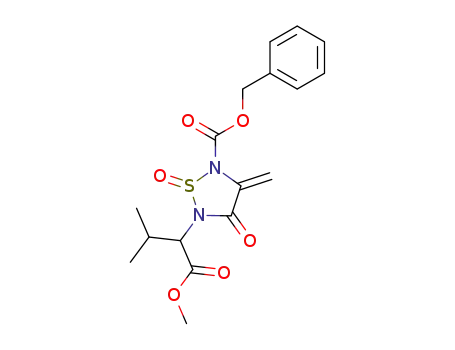 5-(1-methoxycarbonyl-2-methyl-propyl)-3-methylene-1,4-dioxo-1λ<sup>4</sup>-[1,2,5]thiadiazolidine-2-carboxylic acid benzyl ester
