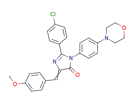 4H-Imidazol-4-one, 3,5-dihydro-2-(4-chlorophenyl)-5-((4-methoxyphenyl)methylene)-3-(4-(4-morpholinyl)phenyl)-
