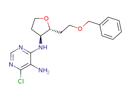 (2R,3S)-3-(5-amino-6-chloropyrimidinyl)amino-2-(2-benzyloxy)ethyloxolane