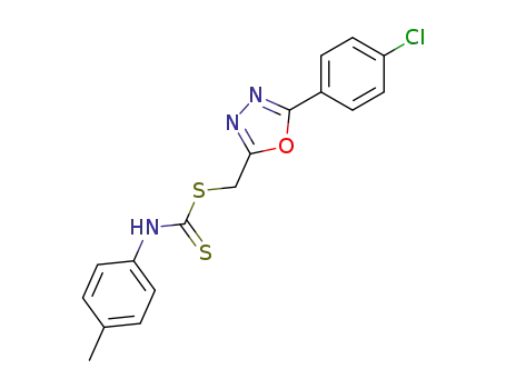 p-Tolyl-dithiocarbamic acid 5-(4-chloro-phenyl)-[1,3,4]oxadiazol-2-ylmethyl ester
