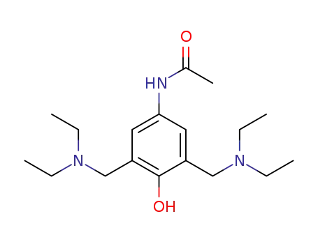 Molecular Structure of 81080-09-3 (N-[3,5-Bis[(diethylaMino)Methyl]-4-hydroxyphenyl]acetaMide)