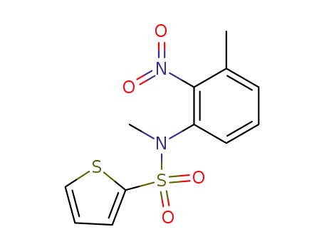 Molecular Structure of 278179-20-7 (thiophene-2-sulfonic acid methyl-(3-methyl-2-nitro-phenyl)-amide)