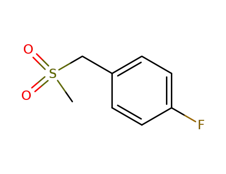 Molecular Structure of 5925-83-7 (Benzene, 1-fluoro-4-[(methylsulfonyl)methyl]-)