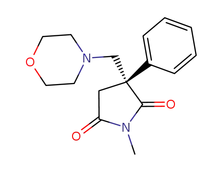 Molecular Structure of 17892-15-8 (2,5-Pyrrolidinedione, 1-methyl-3-(4-morpholinylmethyl)-3-phenyl-)