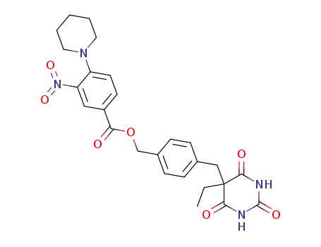 5-Ethyl-5-[4-(4-piperidino-3-nitrobenzoyl)oxymethylbenzyl]barbituric acid