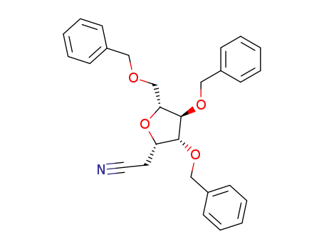3,6-anhydro-4,5,7-tri-O-benzyl-2-deoxy-D-glycero-D-gulo-heptononitrile