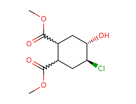 Molecular Structure of 77743-53-4 ((4S,5S)-4-Chloro-5-hydroxy-cyclohexane-1,2-dicarboxylic acid dimethyl ester)