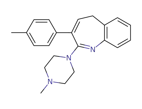 Molecular Structure of 111027-40-8 (5H-1-Benzazepine, 3-(4-methylphenyl)-2-(4-methyl-1-piperazinyl)-)
