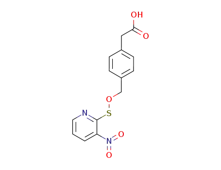 Molecular Structure of 77357-10-9 (4-(3'-nitro-2'-pyridinesulfenyloxymethyl)phenylacetic acid)