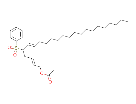 Acetic acid (2E,6E)-5-benzenesulfonyl-tricosa-2,6-dienyl ester