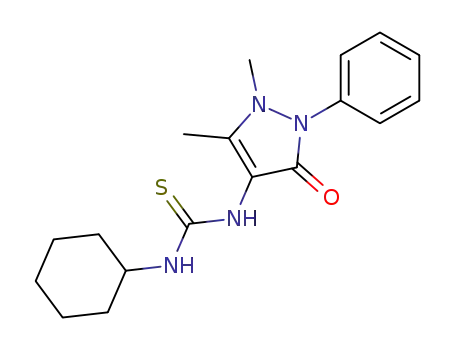 Molecular Structure of 74051-60-8 (3-Antipyrinyl-1-cyclohexylthiourea)