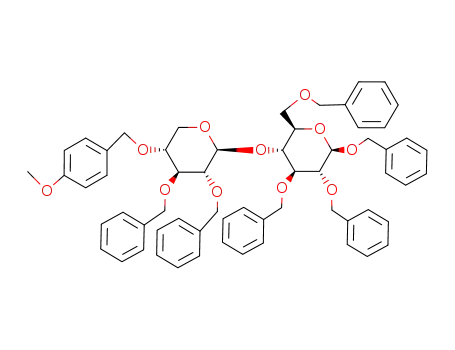 Benzyl 2,3,6-tri-O-benzyl-4-O-<2,3-di-O-benzyl-4-O-(p-methoxybenzyl)-β-D-xylopyranosyl>-β-D-glucopyranoside