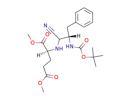 (S)-2-((S)-2-tert-Butoxycarbonylamino-1-cyano-3-phenyl-propylamino)-pentanedioic acid dimethyl ester