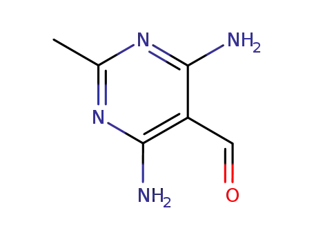 Molecular Structure of 76574-49-7 (5-Pyrimidinecarboxaldehyde,  4,6-diamino-2-methyl-)