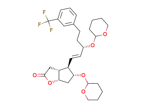 (3aR,4R,5R,6aS)-5-(Tetrahydro-pyran-2-yloxy)-4-[(E)-(S)-3-(tetrahydro-pyran-2-yloxy)-5-(3-trifluoromethyl-phenyl)-pent-1-enyl]-hexahydro-cyclopenta[b]furan-2-one