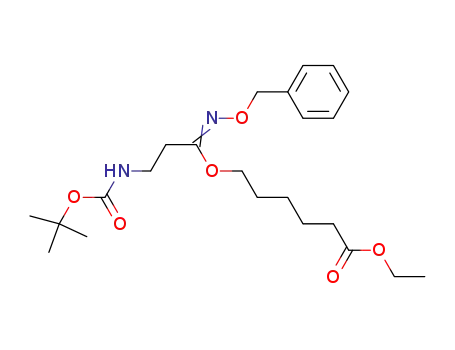 6-(N-Benzyloxy-3-tert-butoxycarbonylamino-propionimidoyloxy)-hexanoic acid ethyl ester