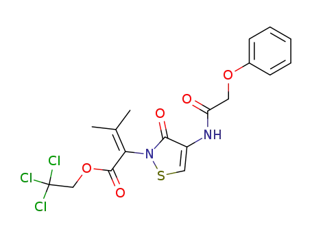3-Methyl-2-[3-oxo-4-(2-phenoxy-acetylamino)-3H-isothiazol-2-yl]-but-2-enoic acid 2,2,2-trichloro-ethyl ester