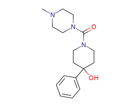 Molecular Structure of 116846-85-6 (1-methyl-4-(4-hydroxy-4-phenylpiperidin-1-yl)carbonylpiperazine)