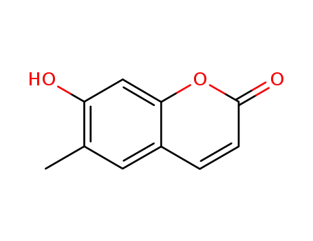 Molecular Structure of 53811-56-6 (7-Hydroxy-6-methyl-2H-1-benzopyran-2-one)