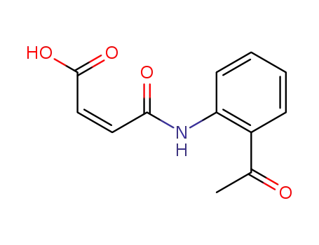 Molecular Structure of 86162-55-2 (2-Butenoic acid, 4-[(2-acetylphenyl)amino]-4-oxo-, (Z)-)