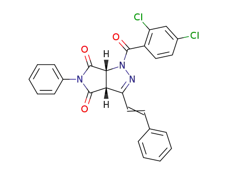 (3aR,6aR)-1-(2,4-Dichloro-benzoyl)-5-phenyl-3-((E)-styryl)-3a,6a-dihydro-1H-pyrrolo[3,4-c]pyrazole-4,6-dione