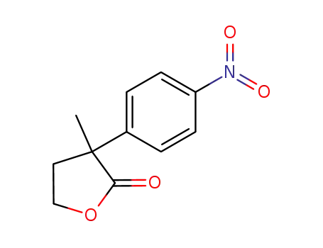 Molecular Structure of 88426-93-1 (2(3H)-Furanone, dihydro-3-methyl-3-(4-nitrophenyl)-)