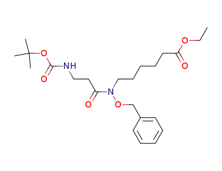 ethyl 6-<N-benzyloxy-3-(t-butoxycarbonylamino)propanamido>-hexanoate