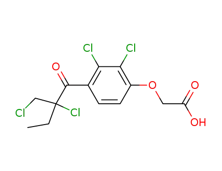 Molecular Structure of 85734-92-5 (2,3-Dichlor-4-(2-chlor-2-chlormethyl-butyryl)-phenoxyessigsaeure)