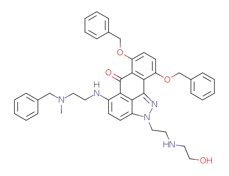 2-<2-<(2-hydroxyethyl)amino>ethyl>-5-<<2-<methyl(phenylmethyl)amino>ethyl>amino>-7,10-bis(phenylmethoxy)anthra<1,9-cd>pyrazol-6(2H)-one