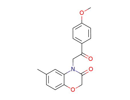 2H-1,4-Benzoxazin-3(4H)-one,
4-[2-(4-methoxyphenyl)-2-oxoethyl]-6-methyl-