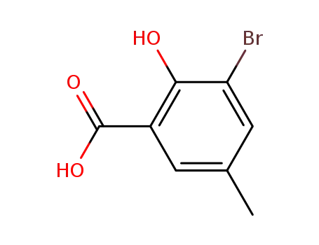 Molecular Structure of 17746-75-7 (Benzoic acid, 3-bromo-2-hydroxy-5-methyl-)